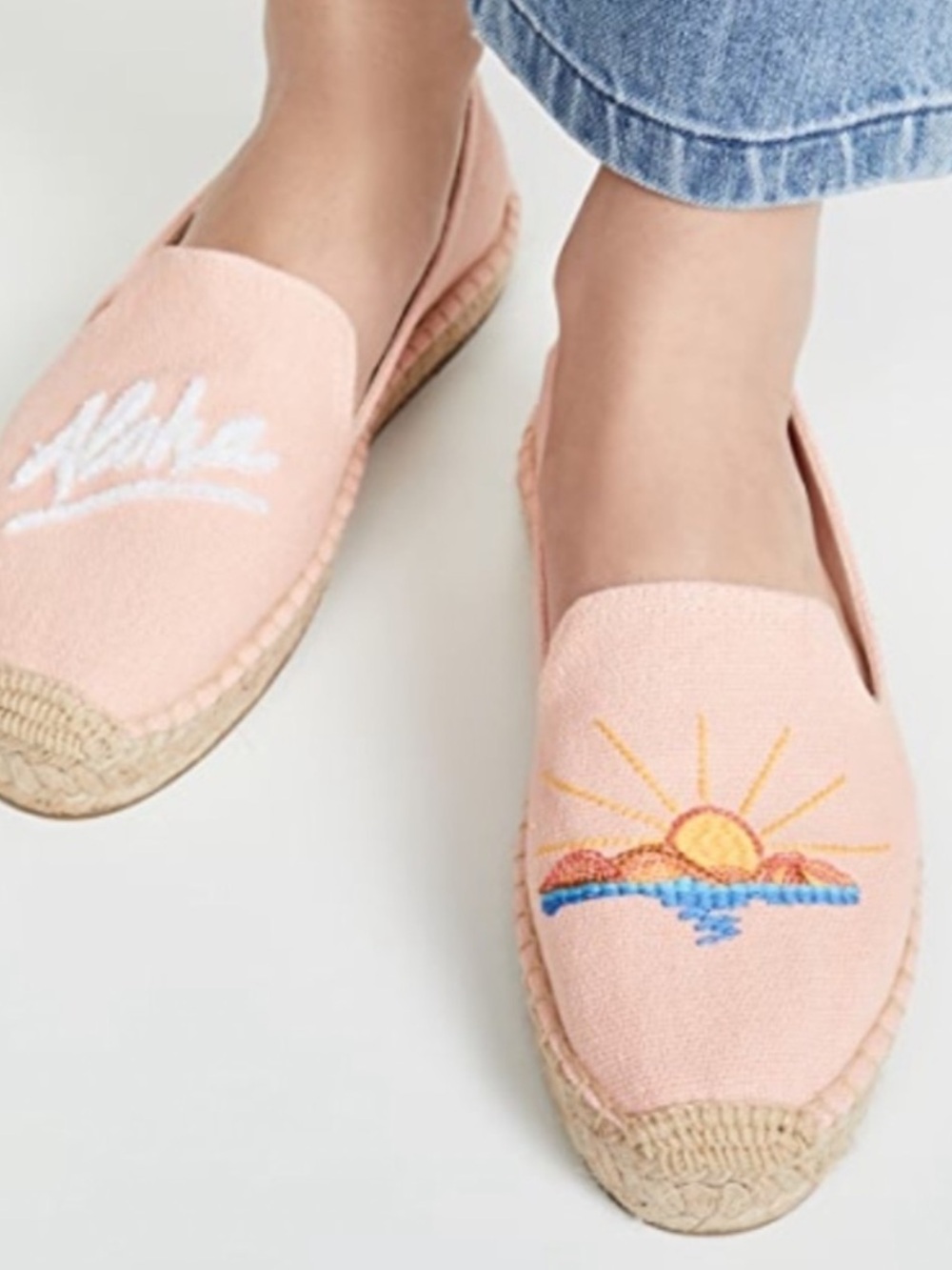 Soludos Aloha Platform Smoking Slipper Espadrille - Size 6